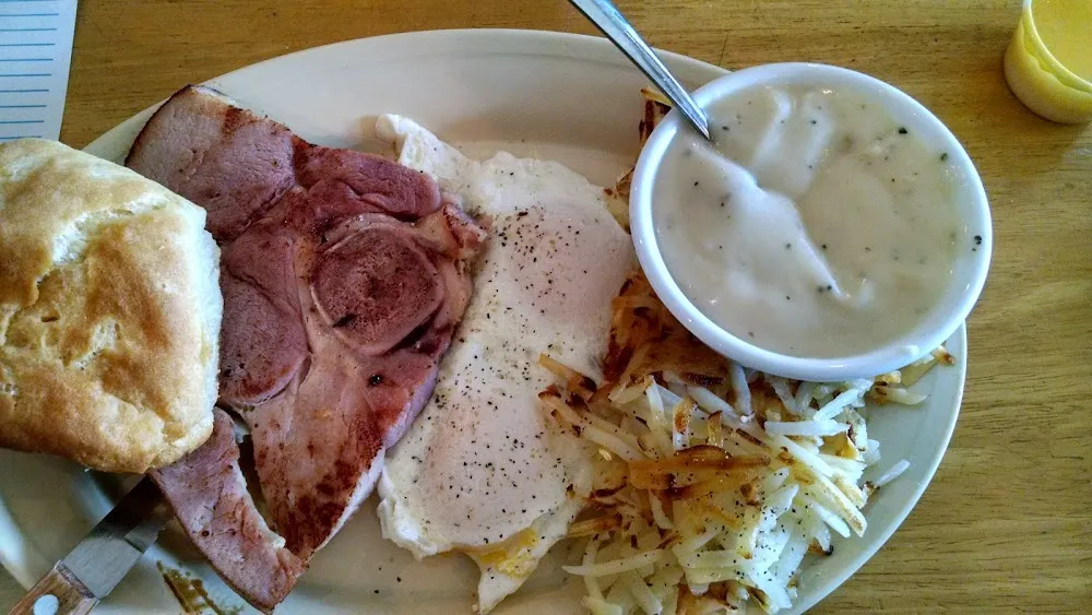 Two Eggs over Medium Hash Browns
